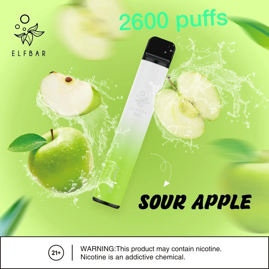 Elf-bar-2600-Puffs-Sour-Apple